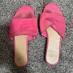 A New Day Women's Vibrant Pink Slide Sandals
